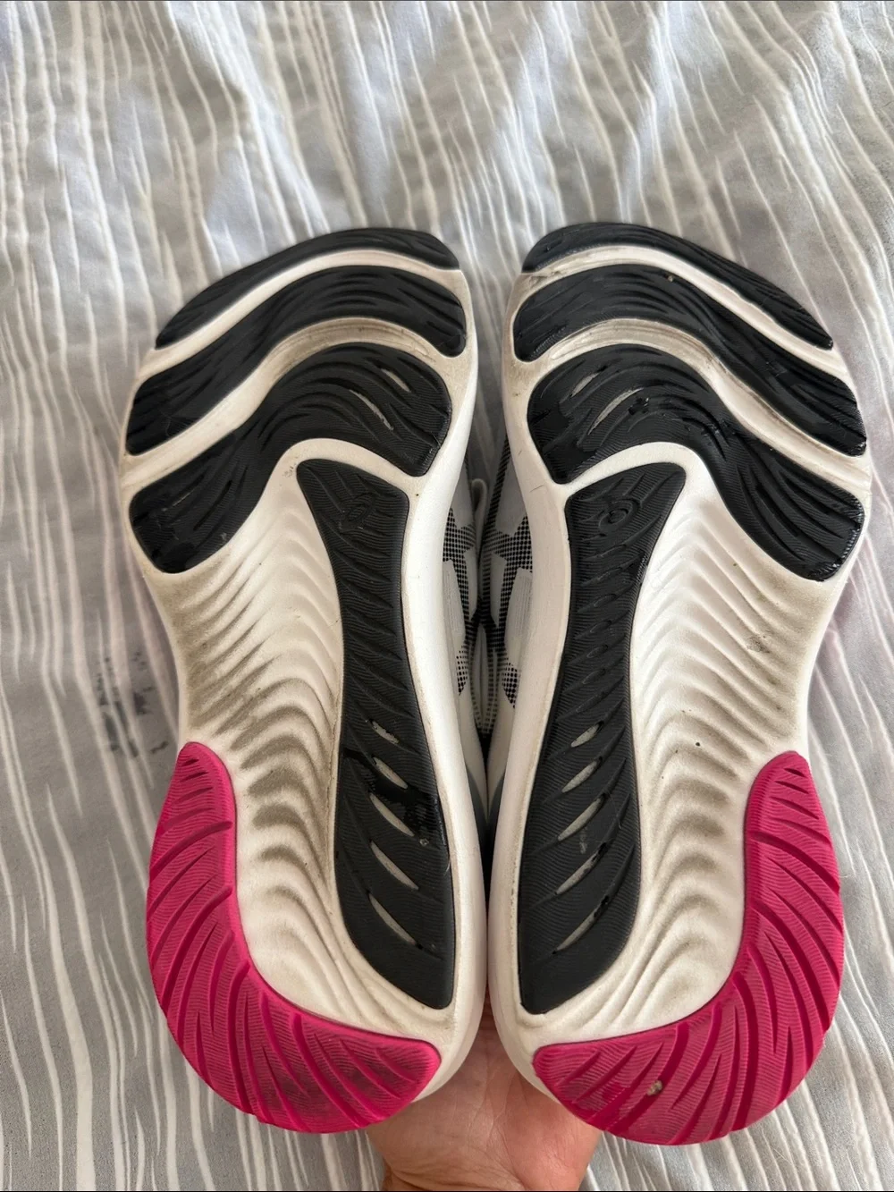 Asics Women's Running Shoes in White and Pink